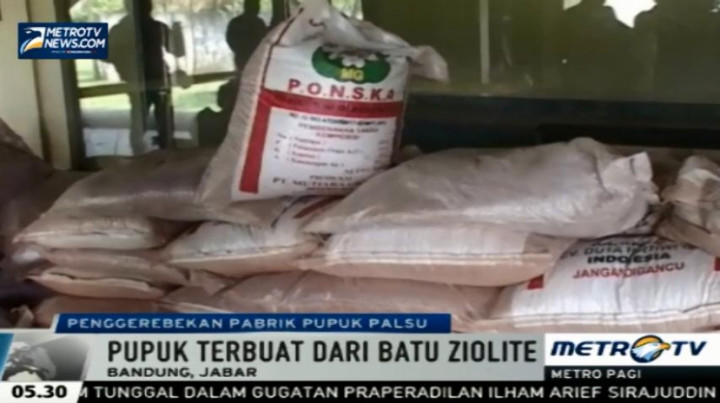 Pabrik Pembuatan Pupuk Palsu Digerebek