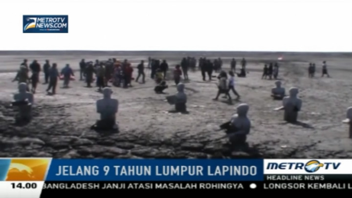 Jelang Peringatan 9 Tahun Lumpur Lapindo, Warga Gelar Tabur Bunga
