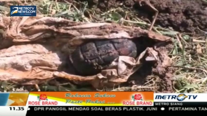 Petugas Bina Marga Temukan Granat Aktif di Parit