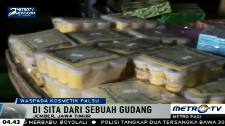 BPOM Bersama Polisi Gerebek Gudang Distrubutor Bahan Kecantikan Tak Berizin