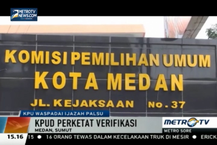 KPUD Medan Perketat Verifikasi Ijazah Bagi Calon Wali Kota