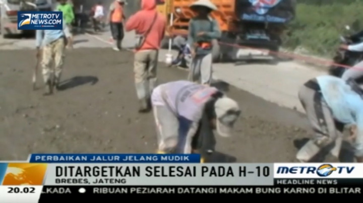 Jelang Mudik, Jalur Alternatif Tegal-Semarang Mulai Diperbaiki