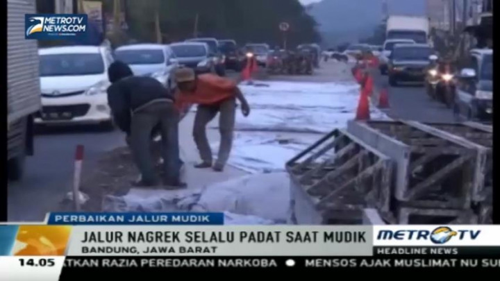 Jelang Arus Mudik, Jalur Nagrek Mulai Diperbaiki
