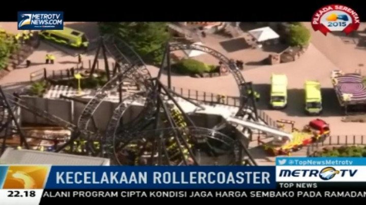Tabrakan Roller Coaster, Empat Orang Luka Parah
