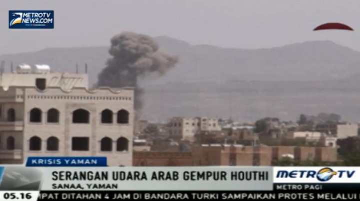 Koalisi Pimpinan Arab Saudi Serang Kota Sanaa