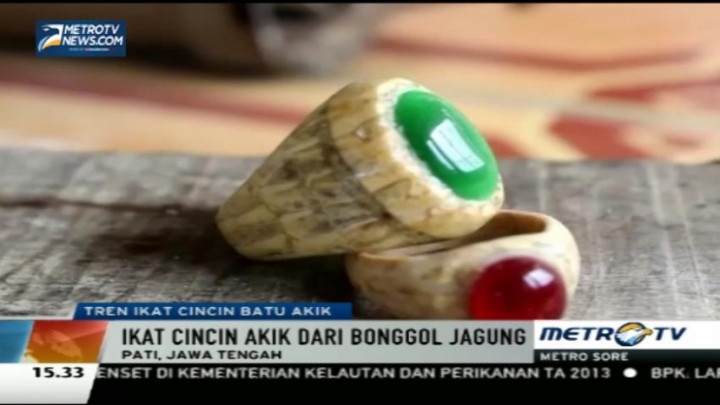 Unik, Ikat Cincin Akik Ini Terbuat dari Bonggol Jagung