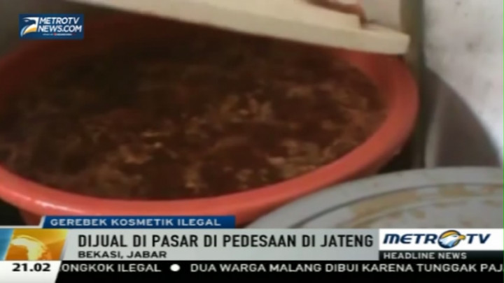  Polres Bekasi Gerebek Rumah Produksi Kosmetik Palsu