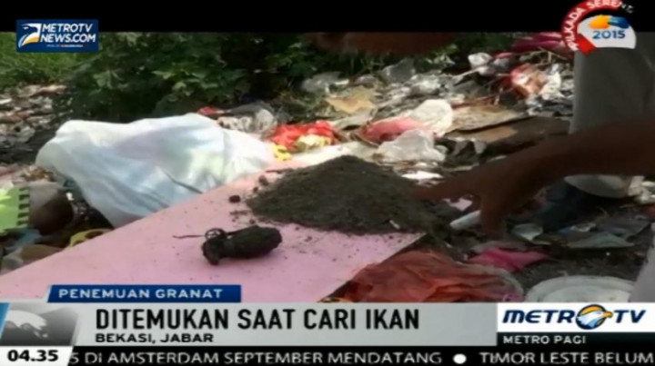 Sebuah Granat Ditemukan Warga di Rawa Resapan Air