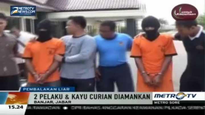  Polres Banjar Tangkap Dua Pelaku Pembalakan Liar