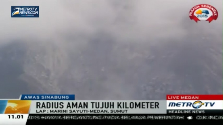 Jumlah Pengungsi Sinabung di Posko Pengungsian Berkurang