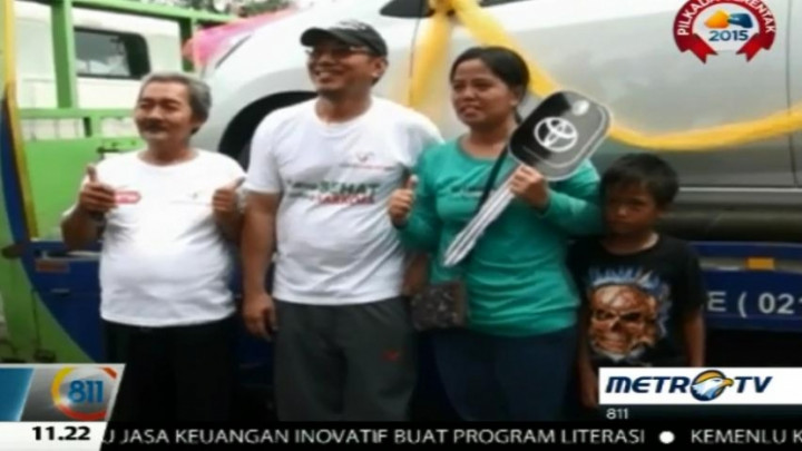 Ikut Acara Jalan Sehat, Penjual Nasi ini Tak Menyangka Dapat Mobil