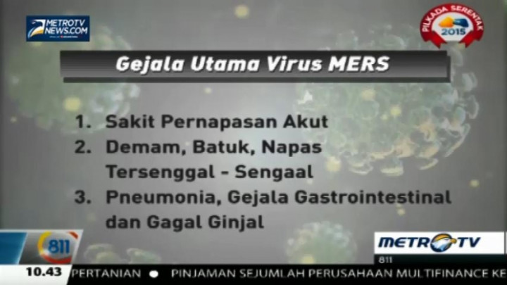 Gejala Utama Virus MERS CoV