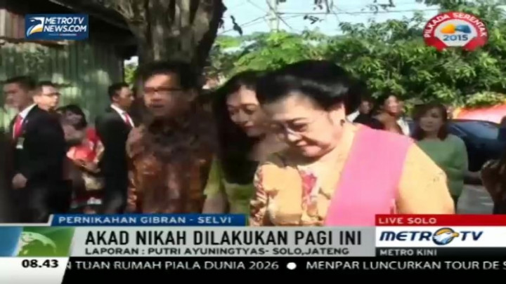 Megawati dan Menteri Susi Hadiri Prosesi Ijab Kabul Gibran-Selvi