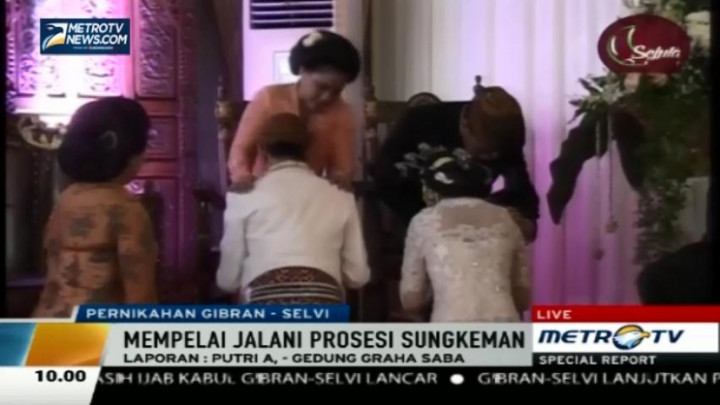 Jalannya Prosesi Sungkeman Gibran dan Selvi