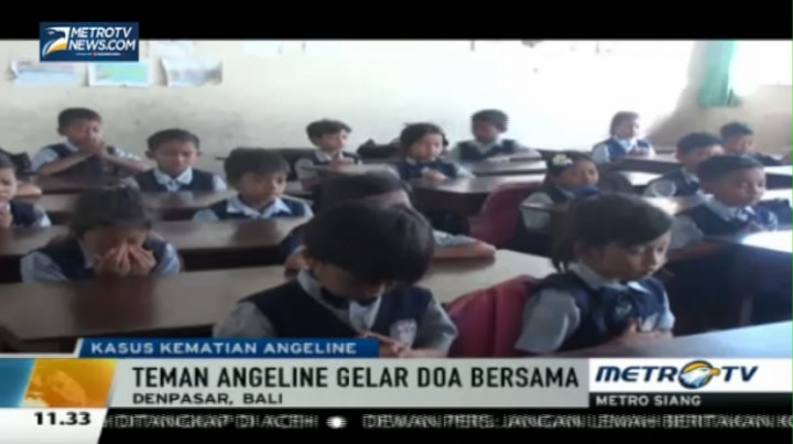 Guru dan Teman Angeline Gelar Doa Bersama