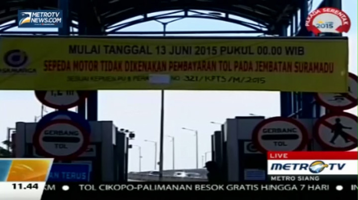 Mulai Hari Ini, Jembatan Suramadu Gratis untuk Sepeda Motor 