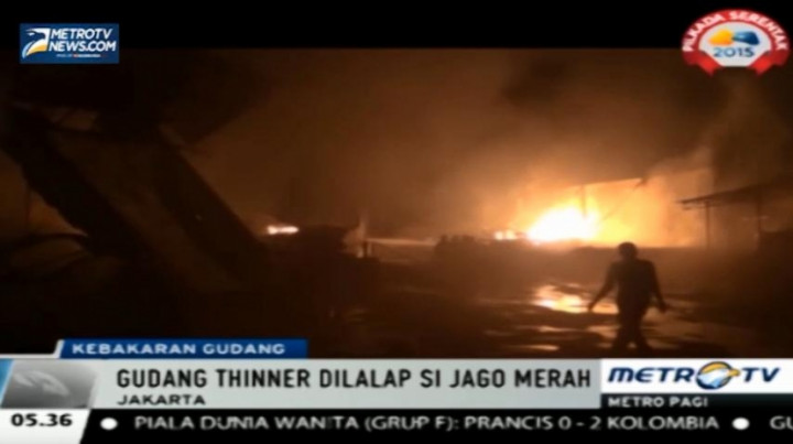 Gudang Penyimpanan Thiner Ludes Terbakar