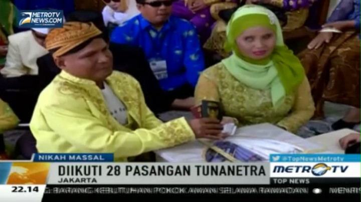 28 Pasangan Tunanetra Ikuti Nikah Massal