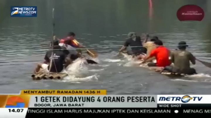 Sambut Ulang Tahun Bogor, Warga Lomba Dayung Getek