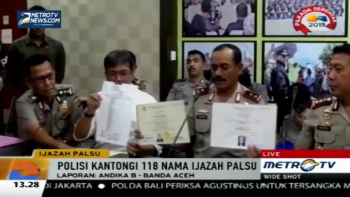 Polda Aceh Kantongi 118 Nama Pemilik Ijazah Palsu