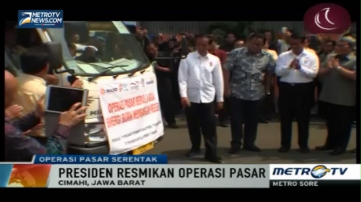 Jokowi Resmikan Operasi Pasar Serentak di Cimahi