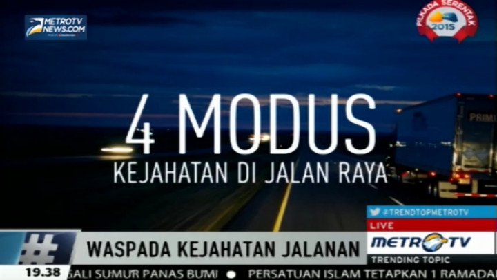 Waspadai 4 Modus Kejahatan Seperti ini di Jalan Raya