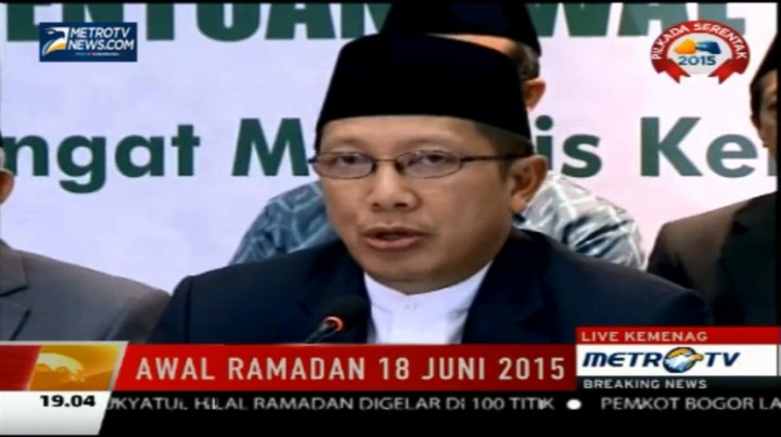 Menag: 1 Ramadan Jatuh pada 18 Juni 2015 