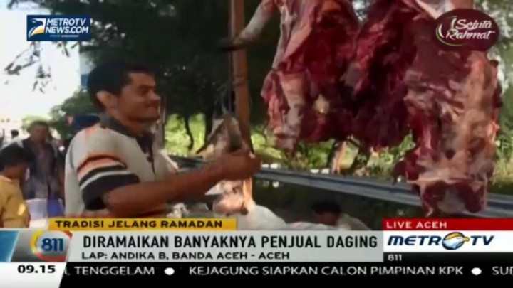 Tradisi Meugang, Pedagang Daging Dadakan Bermunculan di Aceh