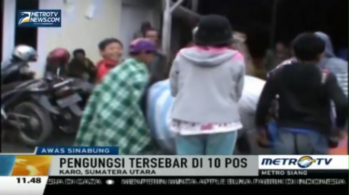 7500 Pengungsi Sinabung Disebar di 10 Pos Penampungan