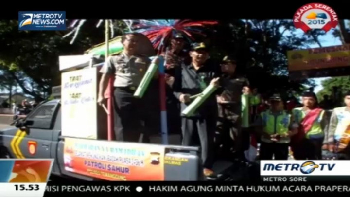 Tingkatkan Keamanan Saat Ramadan, Polres Temanggung Gelar Tek-tek Sahur