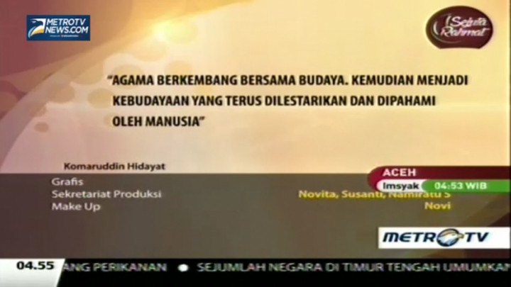 Pelita Hati: Agama, Bahasa dan Budaya (3)