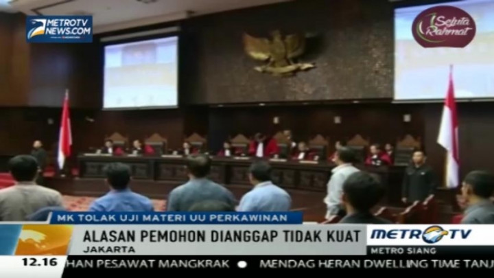 MK Tolak Uji Materi UU Perkawinan Beda Agama