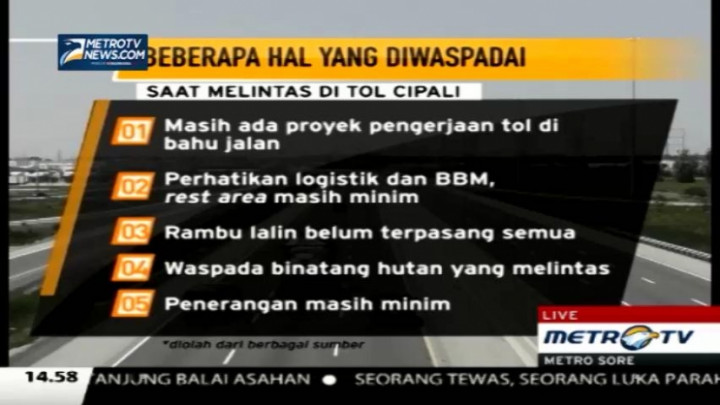 Mudik Lewat Tol Cipali? Waspadai Hal-hal Ini
