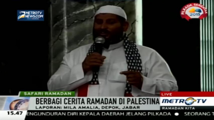 Syekh Asal Palestina Beri Tausiyah di Masjid Baiturrahman Depok 