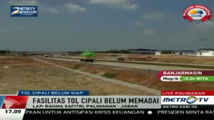 Tol Cipali Masih Minim Fasilitas