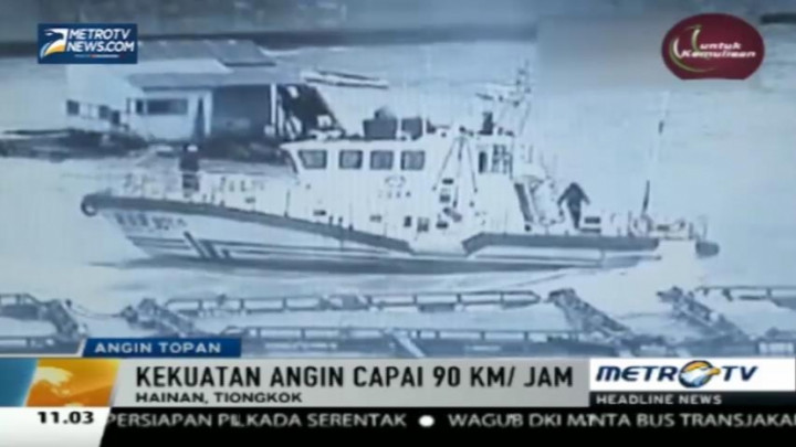 Topan Kujira Landa Tiongkok Selatan