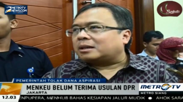 Pemerintah Isyaratkan Tolak Dana Aspirasi Masuk RAPBN 2016