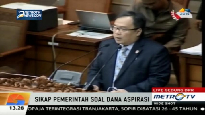 Soal Dana Aspirasi, Pemerintah Tunggu Proposal dari DPR 