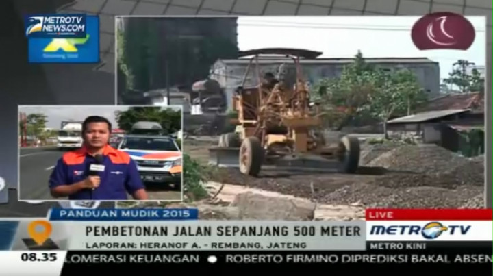 Pembetonan Jalan Jalur Jawa Diperkirakan Rampung 20 Hari