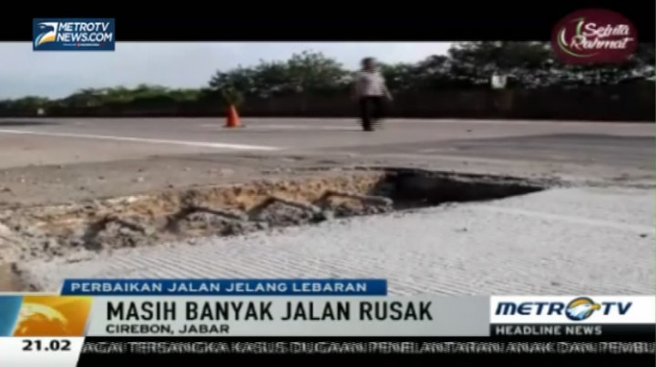 Jelang Lebaran, Masih Banyak Jalan Rusak di Tol Kanci-Pejagan 