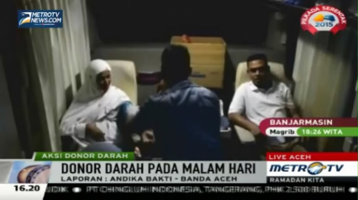 Ramadan, PMI Banda Aceh Gelar Donor Darah di Malam Hari 