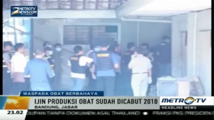 BPOM Pastikan Pabrik Obat di Majalaya Ilegal