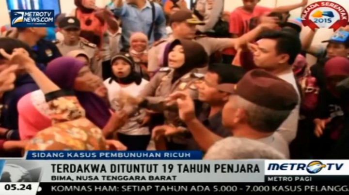 Sidang Kasus Pembunuhan di PN Raba-Bima Diwarnai Kericuhan