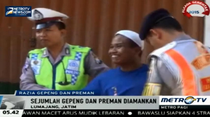Polres Lumajang Gelar Razia Preman dan Gepeng