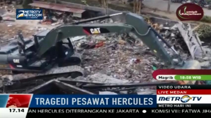 Pengangkatan Ekor Pesawat Jadi Fokus Evakuasi Hercules Hari Ini
