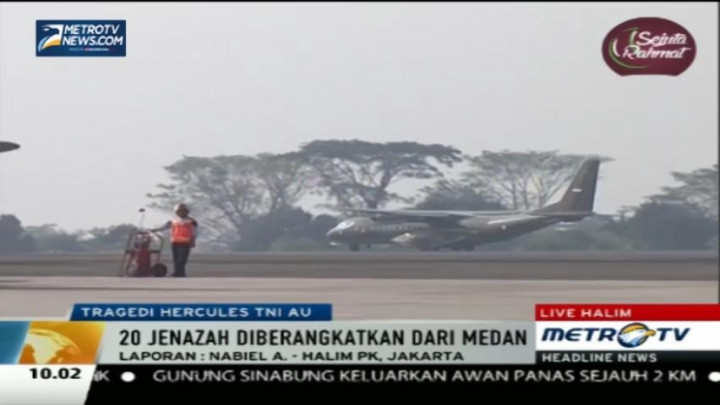 20 Jenazah Korban Hercules Kembali Diterbangkan ke Jakarta