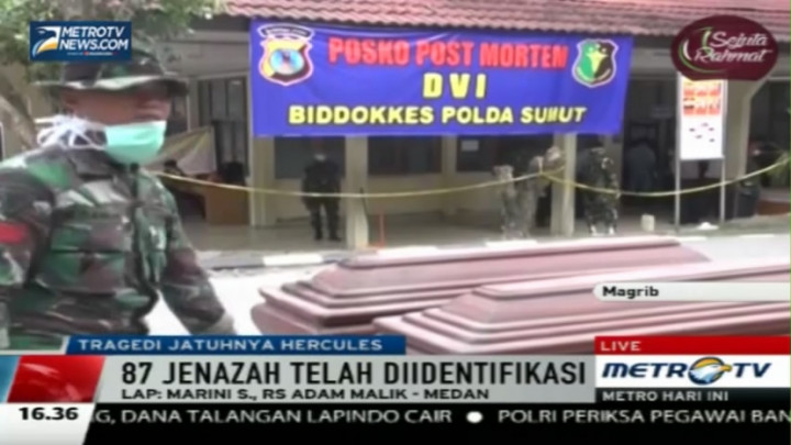 87 Jenazah Korban Hercules Telah Diidentifikasi