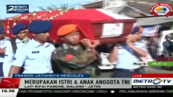 Empat Jenazah Tiba di Lanud Abdulrachman Saleh