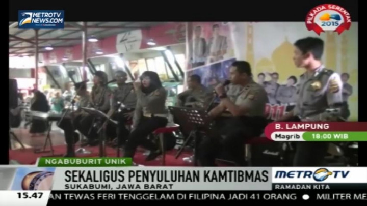 Ngabuburit, Polres Sukabumi Ngamen di Mall