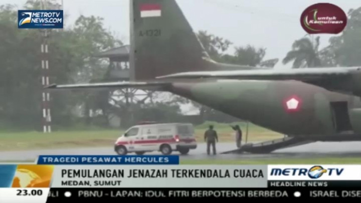 Cuaca Buruk, Pemulangan Jenazah Korban Hercules Ditunda